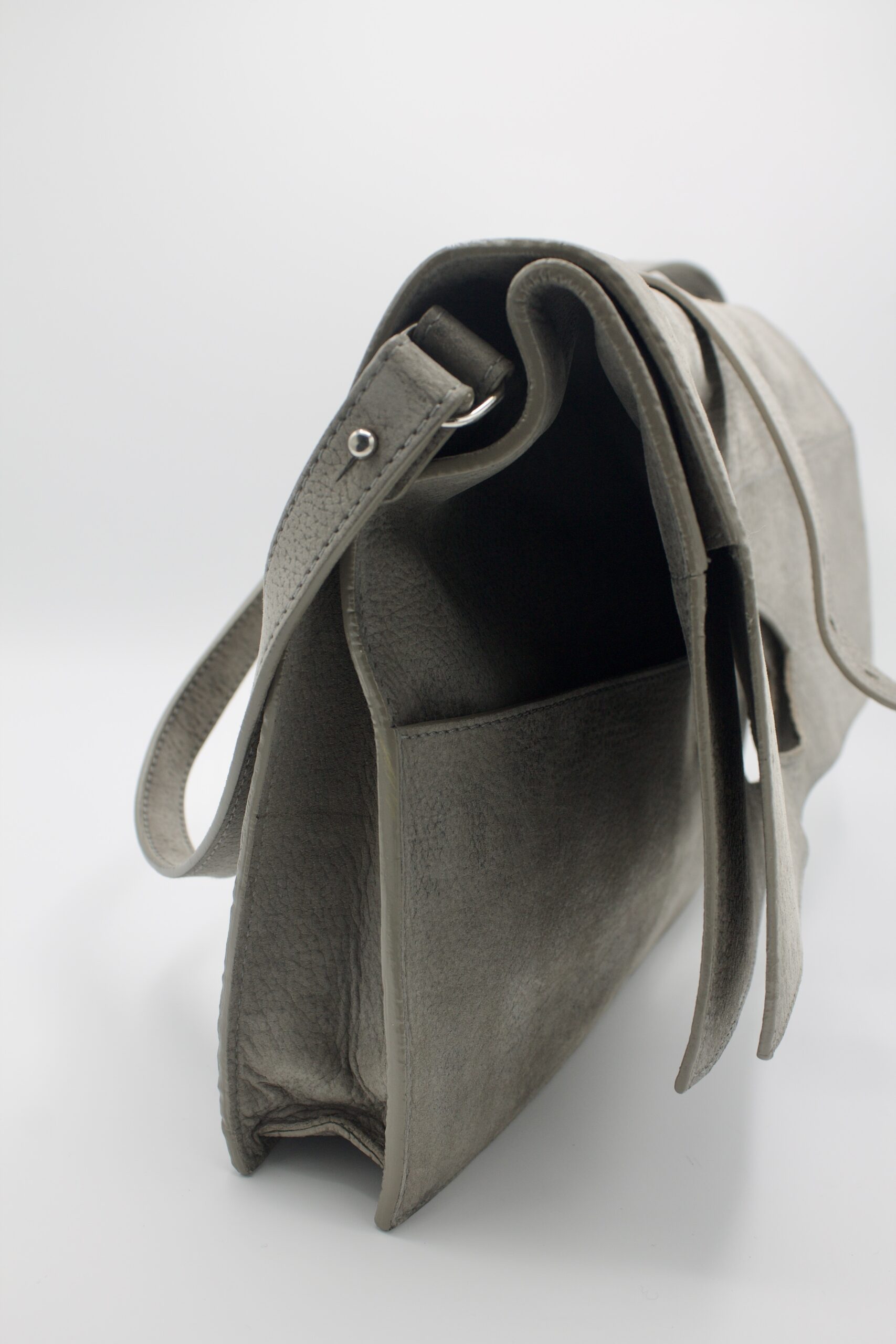 Borsa Old England grigia e marrone - taglio particolare - immagine 11