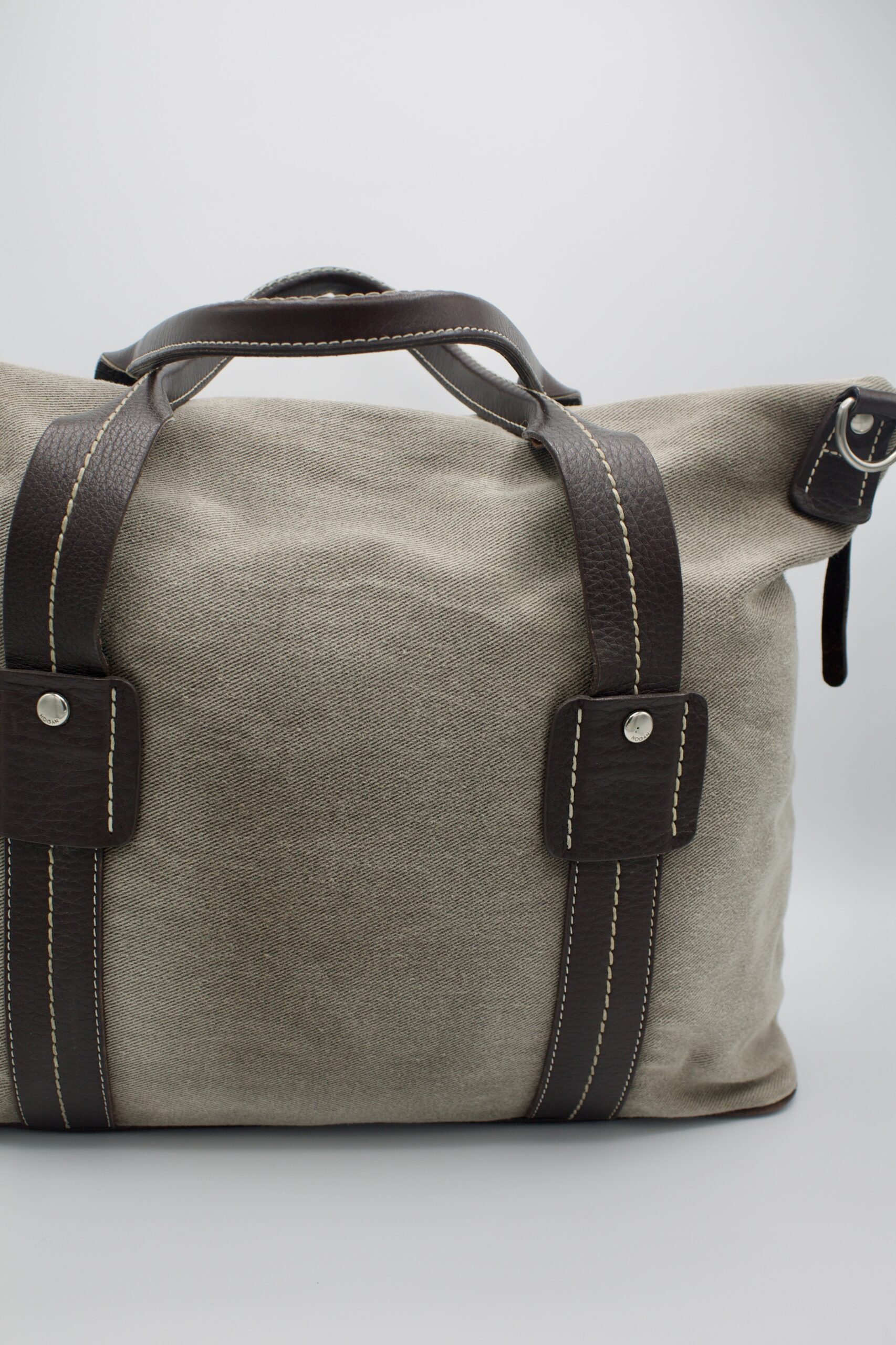 Borsa Hogan in denim e pelle - grigio e marrone - immagine 7
