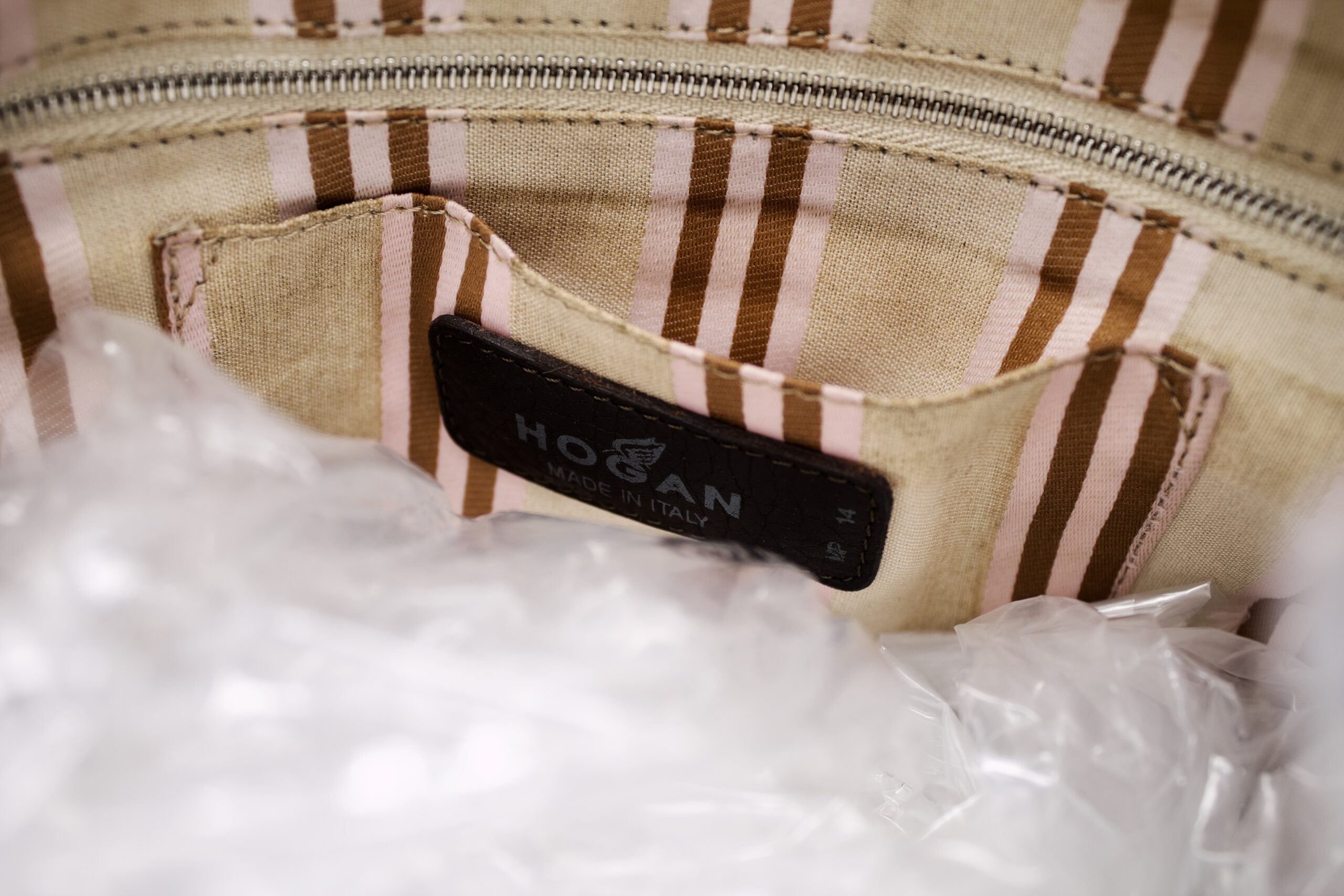 Borsa Hogan in denim e pelle - grigio e marrone - immagine 9