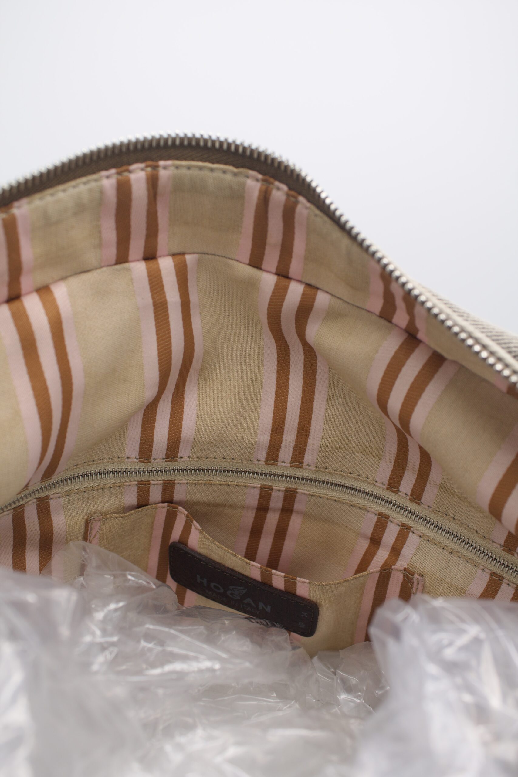 Borsa Hogan in denim e pelle - grigio e marrone - immagine 10